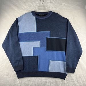 Marcello Sweater Men’s XL Geometric Knit Pullover Made In Italy